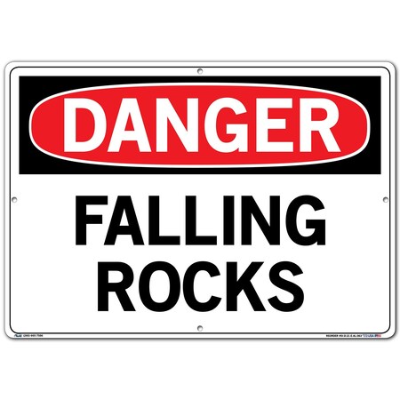 Vestil Aluminum Sign, 14-1/2" H, 20-1/2" W, Aluminum, Rectangle, SI-D-21-E-AL-063 SI-D-21-E-AL-063